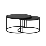 CAFE TABLE TLC METAL ANTIQUE BLACK SET OF 2 - CAFE, SIDE TABLES